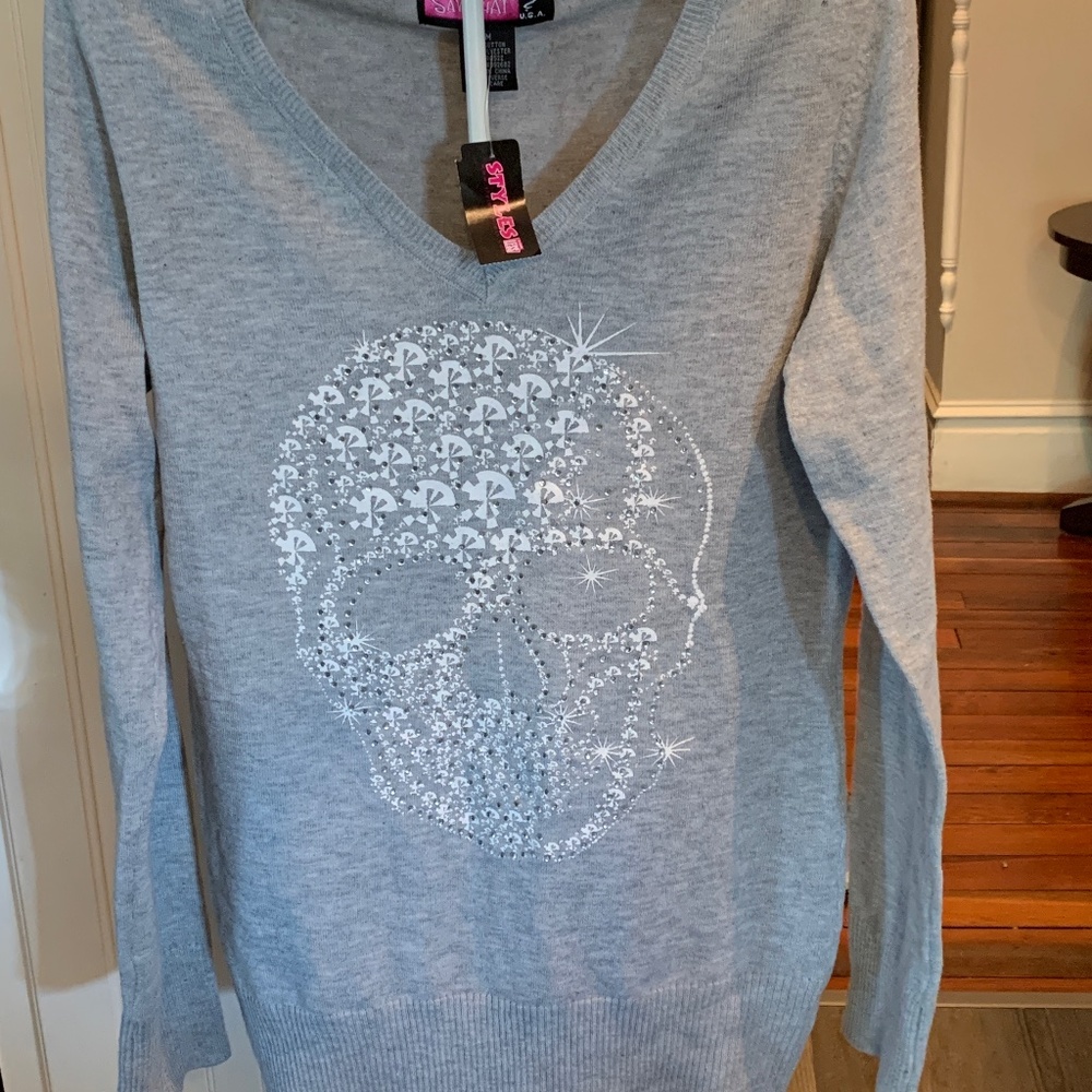 Say‎ What studded skull knit. NWT. Retail  26